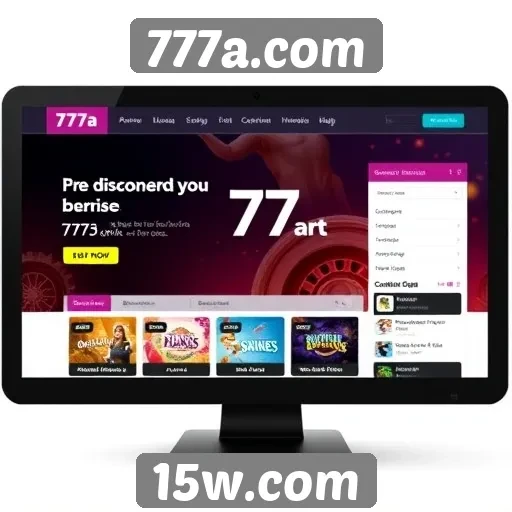 Análise da interface do usuário do site 777a.com